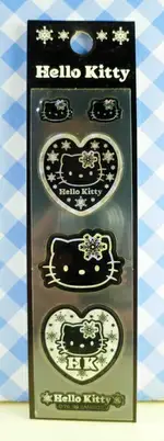 【震撼精品百貨】HELLO KITTY 凱蒂貓~KITTY貼紙-閃光貼紙(長條)-黑心(大)