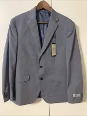 Kenneth Cole Reaction Men's 42S Techni Cole Slim Fit Suit Jacket Gray Blue Ds71