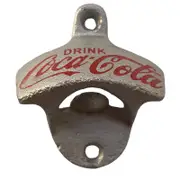 Coca Cola Red & Silver Bottle Opener Cast Iron