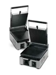 Univex PPRESS1F 9.8" x 10" Electric Single Panini Press, Flat Plates