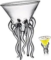 Tall Unique Drinking Glass Octopus Shape Goblet Margarita ES Crystal Cocktail Glass