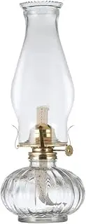 Kerosene Lamp, Retro Oil Lamps with Clear Glass Shade Indoor Adjustable Switch Kerosene Lamps Home Chamber Wedding Party Decor Dining Table Writing Desk Oil Lantern High 12.99