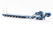 Drake ZT09076 Drake 7x8 Steerable Trailer & 2x8 Dolly Metallic Blue Scale 1:50