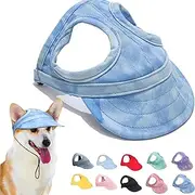 [HBUDTJK] Outdoor Sun Protection Hood for Dogs, Dog Bucket Hat, Dog Sun Hat, Outdoor Pet Baseball Cap, Summer Outdoor Pet Sun Protection Hat for Dogs Cats (Blue B,L)
