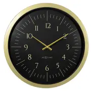 NeXtime Galaxy Wall Clock Black Dial 40.2x40.2x4.3cm Brushed Gold Case