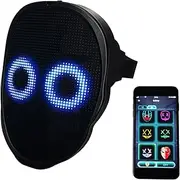 MOYACA Led Mask with Gesture Sensing, Light up mask for Men/Women/Kids LED Halloween Mask for Costume Cosplay Party