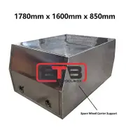 Flat Aluminium Canopy Tool Box Tray Toolbox 1780 x 1600 x 850 mm Brisbane Stock
