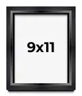 9x11 Shadow Box Frame Black | 1.25 inches Deep Real Wood Contemporary Shadowbox