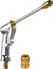 Garden Hose Nozzle Heavy Duty Brass Metal Sprayer Nozzle High Pressure Spray Gun