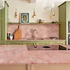 48"x24"Rose Quartz Stone Kitchen Slab Sofa Centerpiece Home Furniture Deco Table