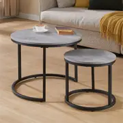 Nested Coffee Table Set Cement 600mm