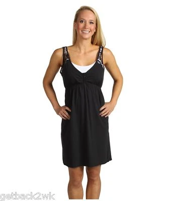 NEW* ROXY Let's Go MINI DRESS BLACK Bikini Covrup $40 S