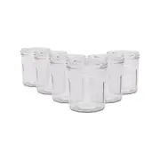 Argon Tableware Glass Jam Jars - 310ml - Pack of 6