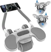 Ab Roller Exercise Wheel Elbow Support Automatic Rebound Abdominal Wheel with Steering, Core Exercise Equipment with Knee Mat for Fitness Trainer Home Gym