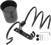 HONMEET Aluminum Spiral Hair Dryer Holder Wall-mounted Hair Dryer Storage Rack Hair Blower Organizer Cylindrical Cup