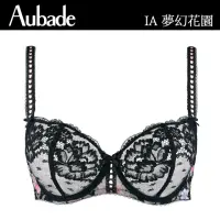 在飛比找momo購物網優惠-【Aubade】夢幻花園蕾絲無襯內衣-IA(黑)