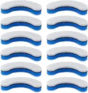 PetStandard Replacement Premium Water Filter for NPET WF050 Transparent Water Fountain. Arc-Shaped, Washable Pet Fountain filters with Triple Filtration System, Pack of 12