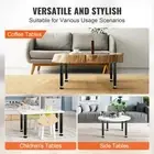 Solid Steel Adjustable Desk Legs 4pcs Black Office Table Furniture 0.4M Height