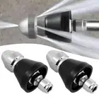 2Pcs Sewer Jetter Nozzle 5000 PSI High Pressure Drain Hose Nozzle Drain Cleaner