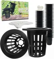 100 Pack 2 Inch Net Pots Hydroponics Supplies Cups round Wide Lip Desig
