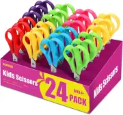 24Pack 5.5" Safety Small School Kids Student round Blunt Tip Craft Scissors Bulk