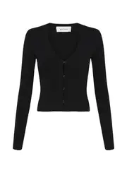 Matteau | Button Up Cardigan in Black | The UNDONE