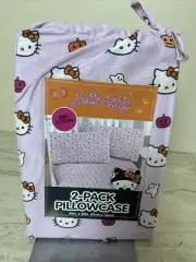 Hello Kitty Halloween Pink Pumpkin Set Of 2 Standard Pillowcases. NEW