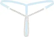 [vastwit] Women Stretchy Pearls Bikini Intimate Massage Chain G-String T Back Thongs Underwear