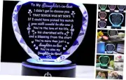 Daughter in Law Gifts Crystal Keepsake with Light Base, Daughter in Law Gifts
