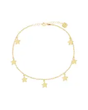 Gabi Rielle 18K Over Silver Shimmering Stars Anklet