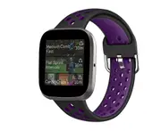 Smart Watch Wristband 2-color Silicone Strap Reverse Buckle Watch Band for Fitbit Versa 2 1-12