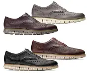 Men Cole Haan Zerogrand Wingtip Oxford Shoes Leather Brogue Oxfords NEW