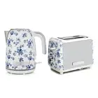 Laura Ashley Electric Toaster & Kettle 1.7L Jug Stainless Steel China Rose Set