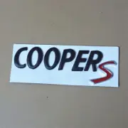 1x Black Matte COOPER Red Chrome S Metal Emblem Badge Sticker Decal Engine Turbo (for: Renault)