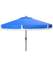 Safavieh Fabia Fringe 9Ft Crank Umbrell