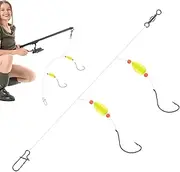 Catfish Rig,Pompano Jig with Double Hook | Fish Equipment Tackle for Backpacking Travel Family Casting Saltwater Friends