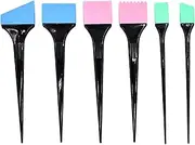 6Pcs/Set Hair Dye Brush, Soft Silicone Hair Dye Applicator Brush Coloring Kit for Home Barber Shop Salon Bleach Tinting DIY Tool, Color Brushes for Stylist, Applicator