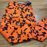 Vintage Cabela’s Men’s 34x31 Gore-Tex Camo Orange Blaze Hunting Pants USA