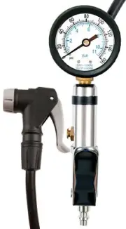 Bicycle Tire Inflator Gauge with Auto-Select Valve Type - Presta and Schrader