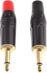 2Pieces 3.5mm Mono Male Repair Earphones Audio Solder Jack Plug Adapter