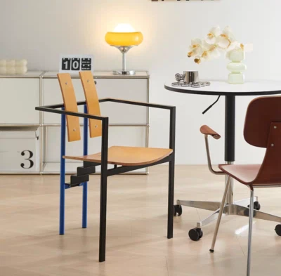 Postmodern Memphis Style Dining Chair, Nordic Modern