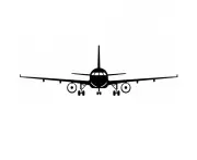Black Plane PVC Wall Sticker Removable Decal for Living Room Bedroom Home Art Decoration (S)