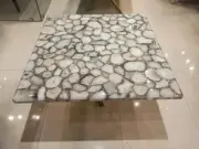 30" Square Modern Agate Stone Center Sofa Coffee Table Modern Cafeteria Bar Deco