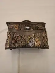 Vintage Jordache Tapestry Cosmetic Bag Train Case