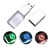 USB Flash Drive 2.0 Metal Stick Car Logo BMW Fan Lover Driver Gift LED Light