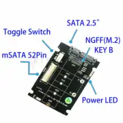 mSATA SSD & Mini PCI-E M.2 NGFF To SATA 3.0 III Adapter 2 in 1