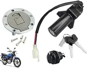 Ignition Switch for Jianshe for YBR125 for JYM125 for YMH125 YS250 Starting Switches Motorcycle Ignition Switch Key Fuel Tank Cap Seat Lock Motorcycle Ignition Switch Lock(B)