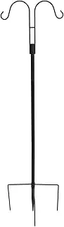 Shepherd Hook for Outdoor Heavy Duty Metal Removable Parts Double Hooks Garden Plant Hanger Pole