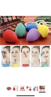 5 Pc Makeup Sponge Set Blender Beauty Foundation