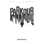 PARKOUR CITY NOTEBOOK: ANNUAL CALENDAR FOR ATHLETES AND FITNESS ENTHUSIASTS